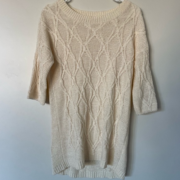 CREAM KNITTED SWEATER - Picture 1 of 6